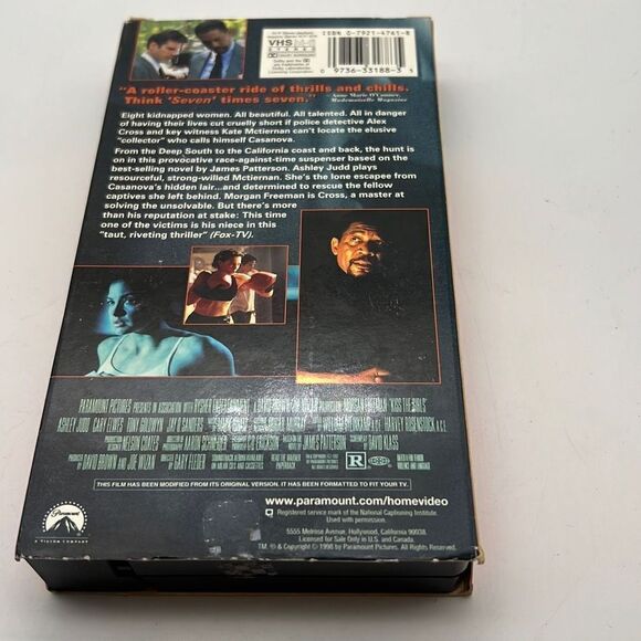 Kiss the Girls (VHS, 1998) Ashley Judd, Morgan Freeman - Picture 2 of 3